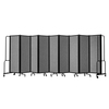 National Public Seating NPS Room Divider, 6' Height, 9 Sections, Grey RDB6-9PT02